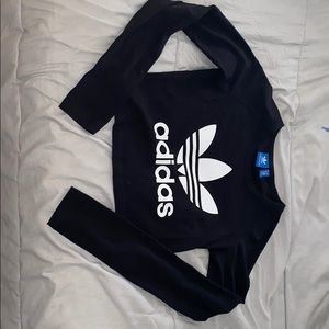 Adidas long sleeve crop top